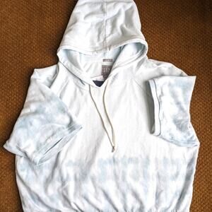 Gap Vintage Soft Boxy Sweatshirt Hoodie, Large, Blue Tie Dye, short sleeve